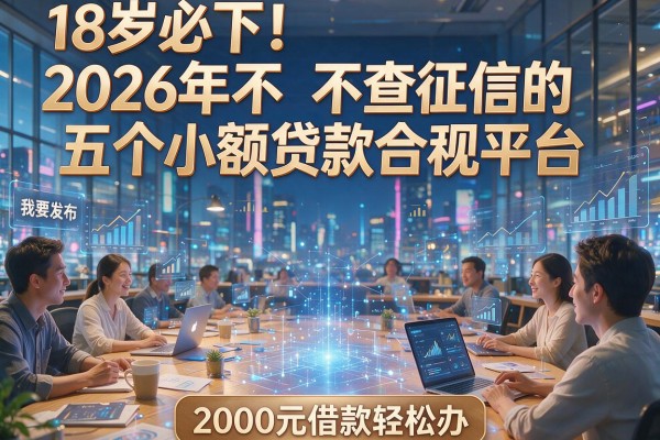 18岁必下！2026年不查征信的五个小额贷款合规平台，2000元借款轻松办