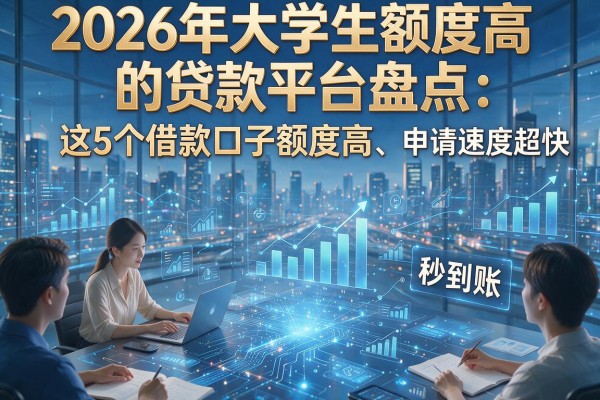 2026年大学生额度高的贷款平台盘点:这5个借款口子额度高、秒到账,申请速度超快!