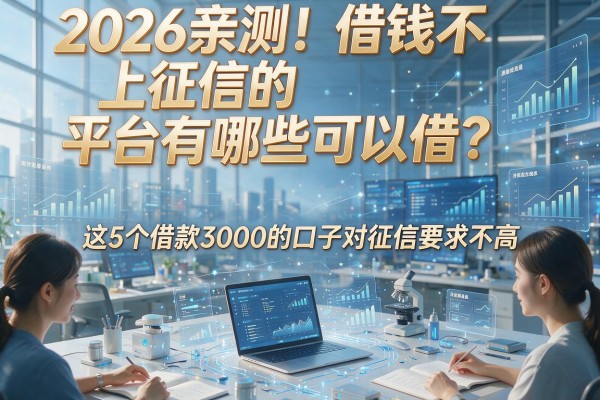 2026亲测!借钱不上征信的平台有哪些可以借?这5个借款3000的口子对征信要求不高
