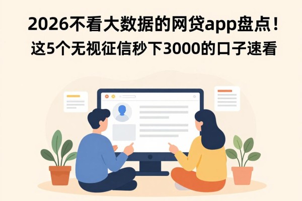 2026不看大数据的网贷app盘点！这5个无视征信秒下3000的口子速看