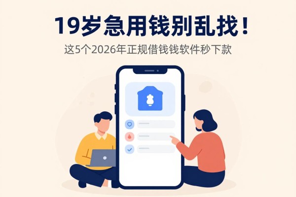 19岁急用钱别乱找!这5个2026年正规借钱软件秒下款,临时周转首选