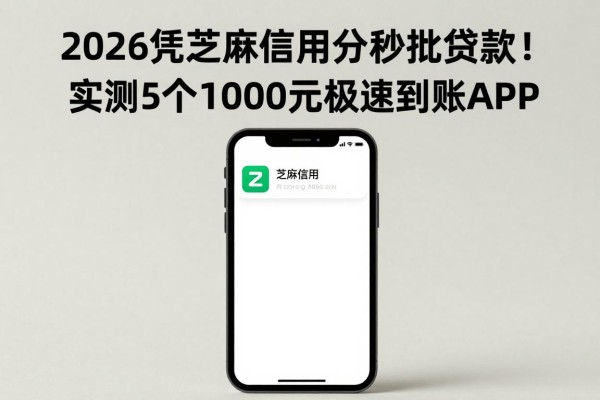 2026凭芝麻信用分秒批贷款!实测5个1000元极速到账APP