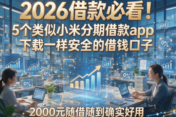 2026借款必看！5个类似小米分期借款app下载一样安全的借钱口子，2000元随借随到确实好用