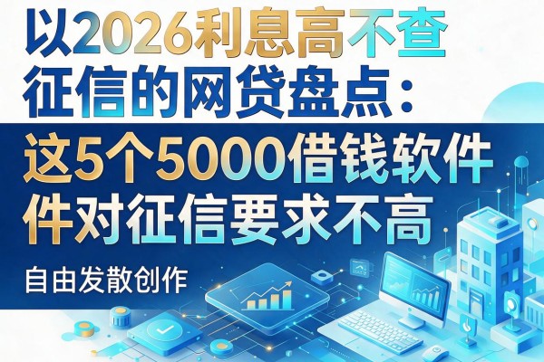 2026利息高不查征信的网贷盘点：这5个5000借钱软件对征信要求不高