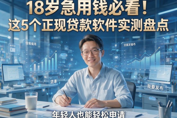 18岁急用钱必看!这5个正规贷款软件实测盘点,年轻人也能轻松申请