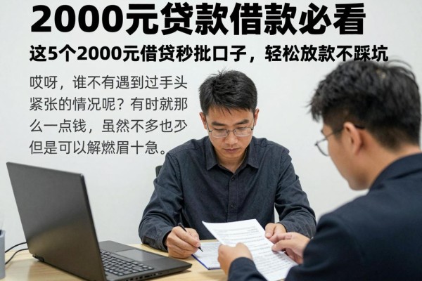 2000元贷款借款必看!这5个2000元借钱秒批口子,轻松放款不踩坑