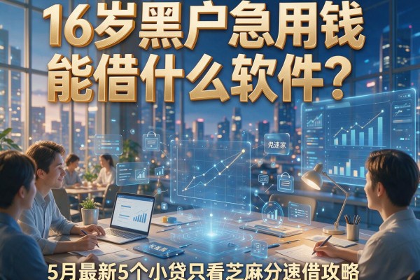 16岁黑户急用钱能借什么软件？5月最新5个小贷只看芝麻分速借攻略