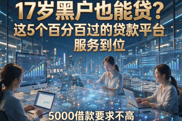17岁黑户也能贷?这5个百分百过的贷款平台服务到位,5000借款要求不高