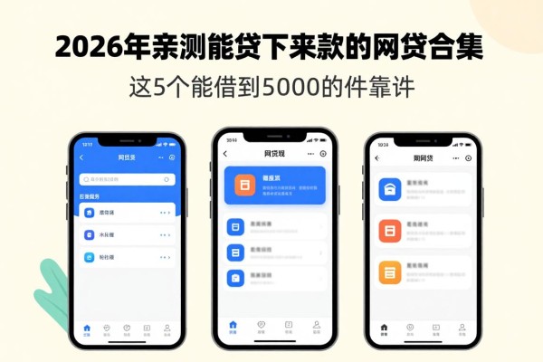 2026年亲测能贷下来款的网贷合集!这5个能借到5000的软件用过都说靠谱