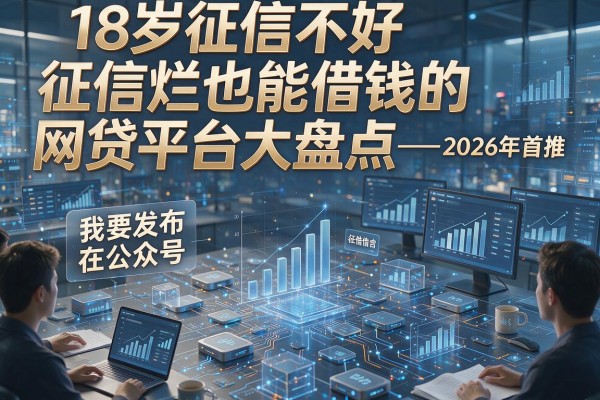 18岁征信不好、征信黑、征信烂也能借钱的网贷平台大盘点——2026年首推!