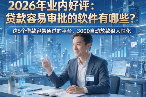 2026年业内好评：贷款容易审批的软件有哪些？这5个借款容易通过的平台，3000自动放款很人性化