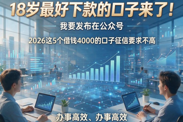 18岁最好下款的口子来了!2026这5个借钱4000的口子征信要求不高、办事高效