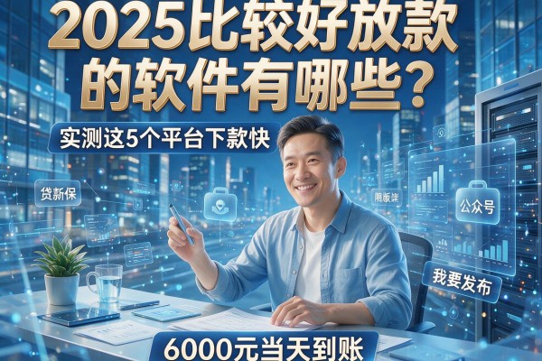 2025比较好放款的软件有哪些?实测这5个平台下款快,6000元当天到账