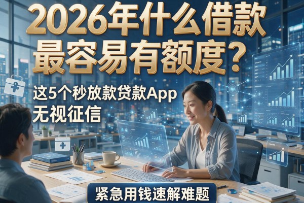 2026年什么借款最容易有额度？这5个秒放款贷款App无视征信，紧急用钱速解难题！