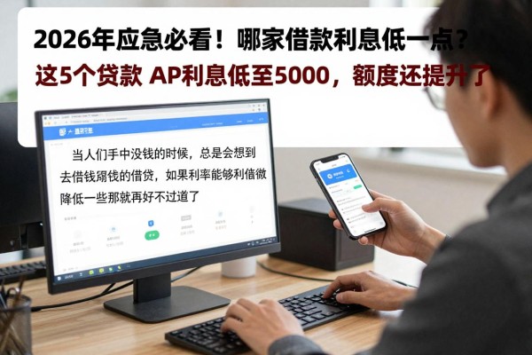 2026年应急必看!哪家借款利息低一点人人1000?这5个贷款APP利息低至5000,额度还提升了