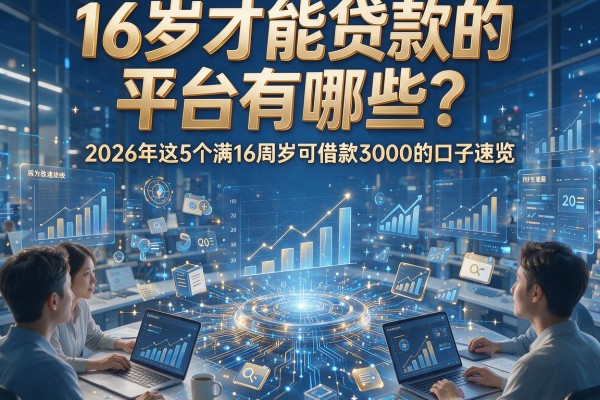 16岁才能贷款的平台有哪些?2026年这5个满16周岁可借款3000的口子速览