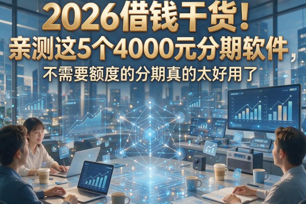 2026借钱干货！亲测这5个4000元分期软件，不需要额度的分期真的太好用了