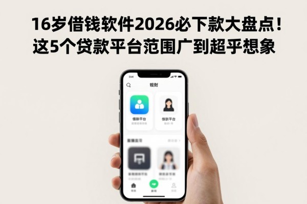 16岁借钱软件2026必下款大盘点！这5个贷款平台范围广到超乎想象