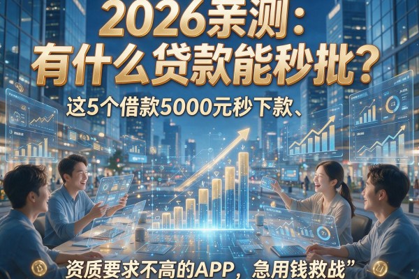 2026亲测：有什么贷款能秒批？这5个借款5000元秒下款、资质要求不高的APP，急用钱救星！