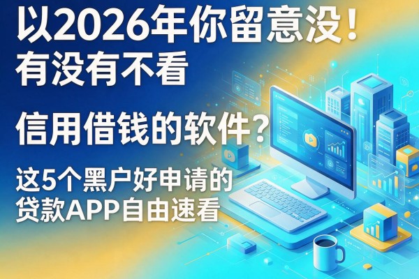 2026年你留意没!有没有不看信用借钱的软件?这5个黑户好申请的贷款APP速看