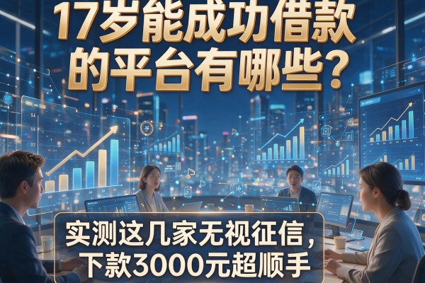 17岁能成功借款的平台有哪些?实测这几家无视征信、下款3000元超顺手