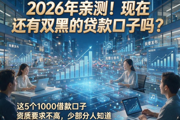 2026年亲测!现在还有双黑的贷款口子吗?这5个1000借款口子资质要求不高,少部分人知道!