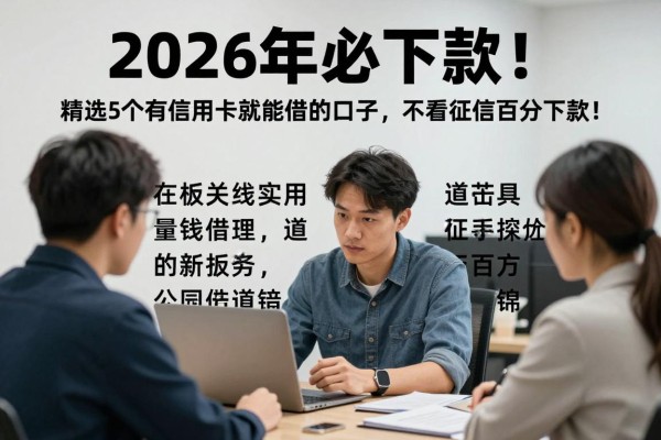 2026年必下款！精选5个有信用卡就能借的口子，不看征信百分百下款！