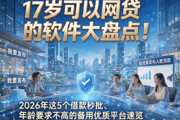 17岁可以网贷的软件大盘点！2026年这5个借款秒批、年龄要求不高的备用优质平台速览