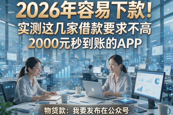 2026年容易下款！实测这几家借款要求不高、2000元秒到账的APP