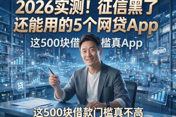 2026实测!征信黑了还能用的5个网贷App,这500块借款门槛真不高