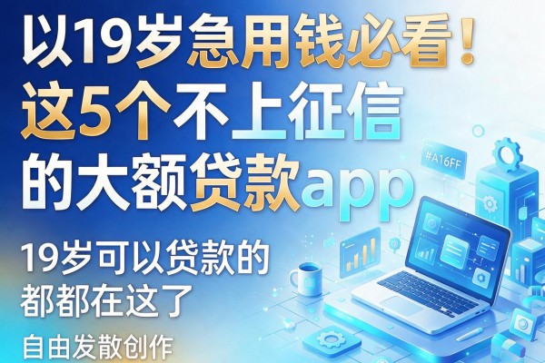 19岁急用钱必看!这5个不上征信的大额贷款app,19岁可以贷款的app都在这了