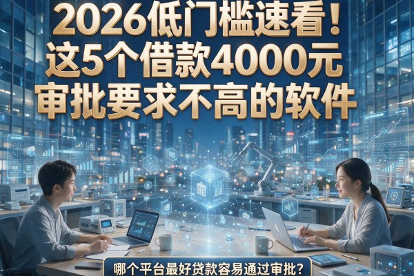 2026低门槛速看！这5个借款4000元审批要求不高的软件，哪个平台最好贷款容易通过审批？