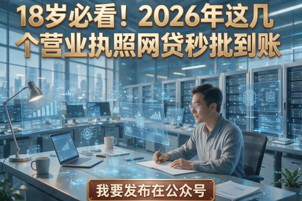 18岁必看!2026年这几个营业执照网贷秒批到账