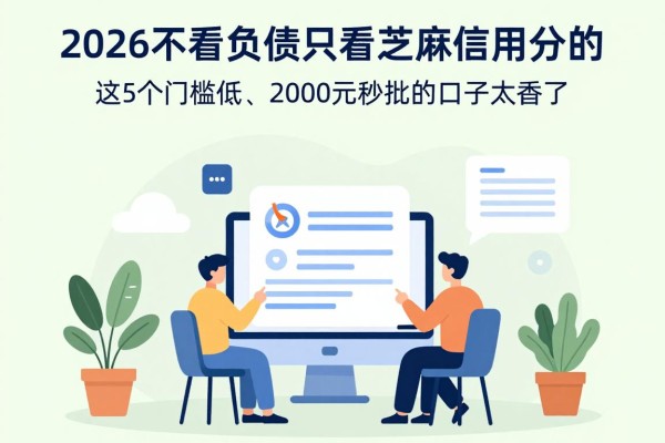 2026不看负债只看芝麻信用分的借钱平台出炉！这5个门槛低、2000元秒批的口子太香了