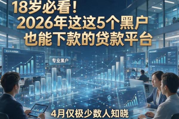18岁必看!2026年这5个黑户也能下款的贷款平台,4月仅极少数人知晓