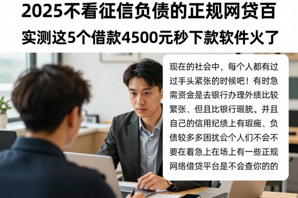 2025不看征信负债的正规网贷百分百下款分期还款,实测这5个借款4500元秒下款软件火了