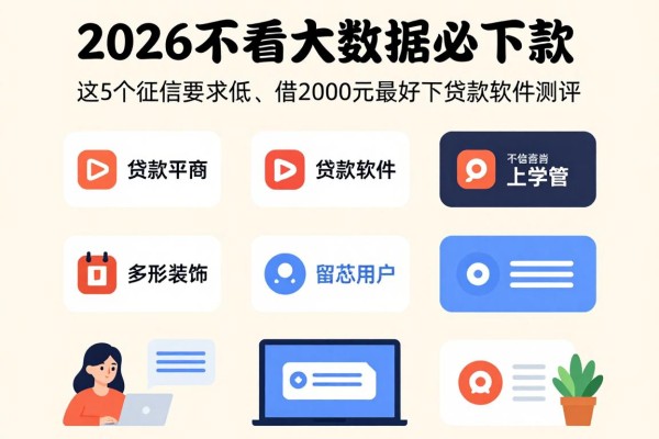 2026不看大数据必下款!这5个征信要求低、借2000元最好下的贷款软件测评