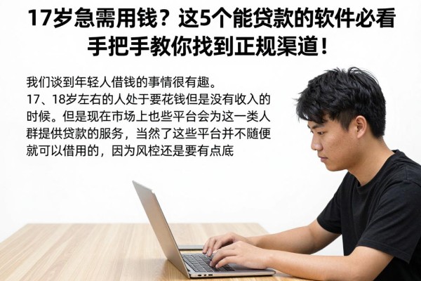 17岁急需用钱?这5个能贷款的软件必看,手把手教你找到正规渠道!