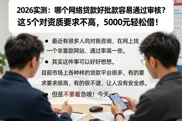 2026实测：哪个网络贷款好批款容易通过审核？这5个对资质要求不高，5000元轻松借！