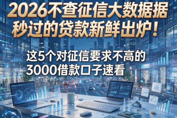 2026不查征信大数据秒过的贷款新鲜出炉！这5个对征信要求不高的3000借款口子速看