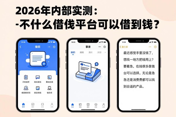 2026年内部实测:还有什么借钱平台可以借到钱?这5个要求不高秒批的靠谱网贷APP口碑爆了