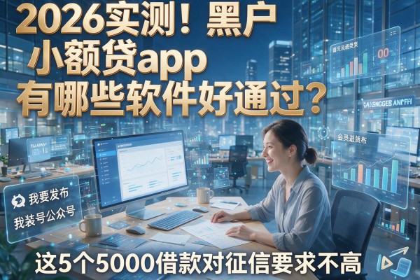 2026实测!黑户小额贷app有哪些软件好通过?这5个5000借款对征信要求不高