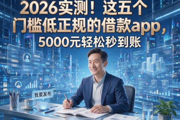 2026实测!这五个门槛低正规的借款app,5000元轻松秒到账