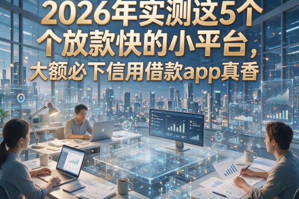 2026年实测这5个放款快的小平台，大额必下信用借款app真香！