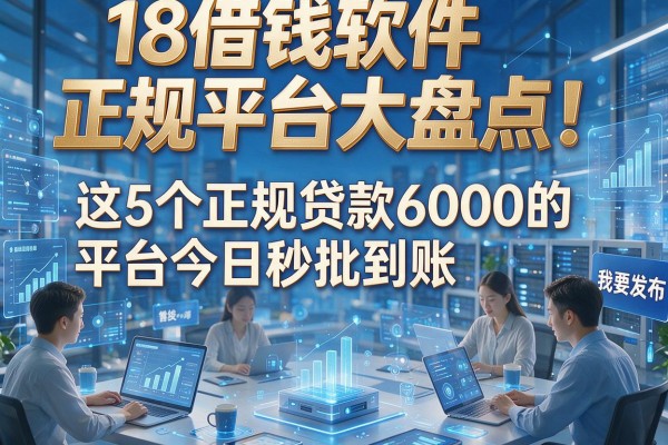 18借钱软件正规平台大盘点!这5个正规贷款6000的平台今日秒批到账