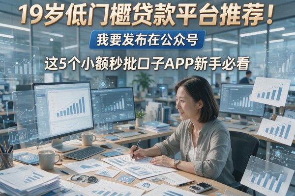 19岁低门槛贷款平台推荐!这5个小额秒批口子APP新手必看