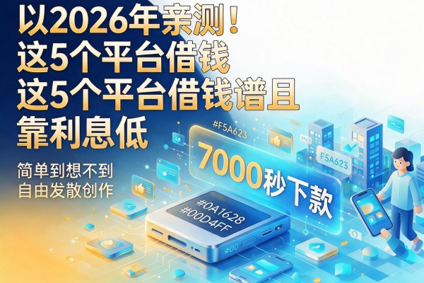 2026年亲测！这5个平台借钱靠谱且利息低，7000元秒下款简单到想不到