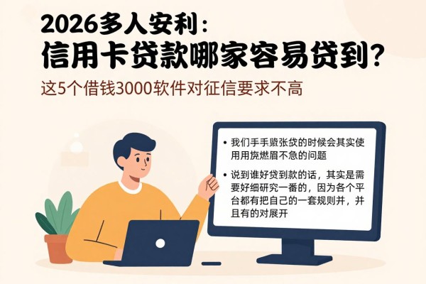2026多人安利:信用卡贷款哪家容易贷到?这5个借钱3000软件对征信要求不高