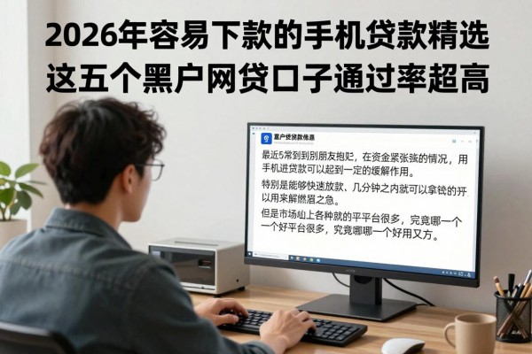2026年容易下款的手机贷款精选！这五个黑户网贷口子通过率超高，今天全部公开！