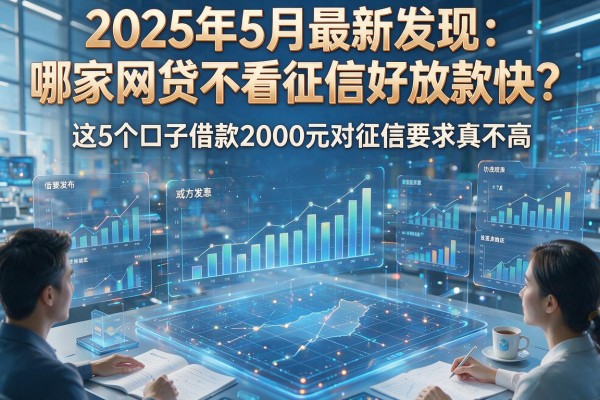 2025年5月最新发现:哪家网贷不看征信好放款快?这5个口子借款2000元对征信要求真不高!